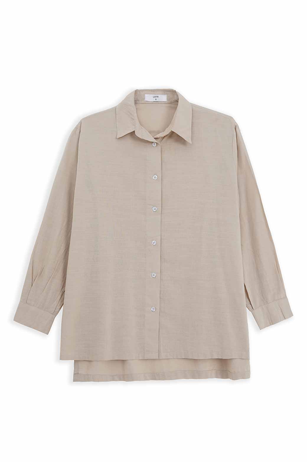 BEIGE BUTTON DOWN SHIRT