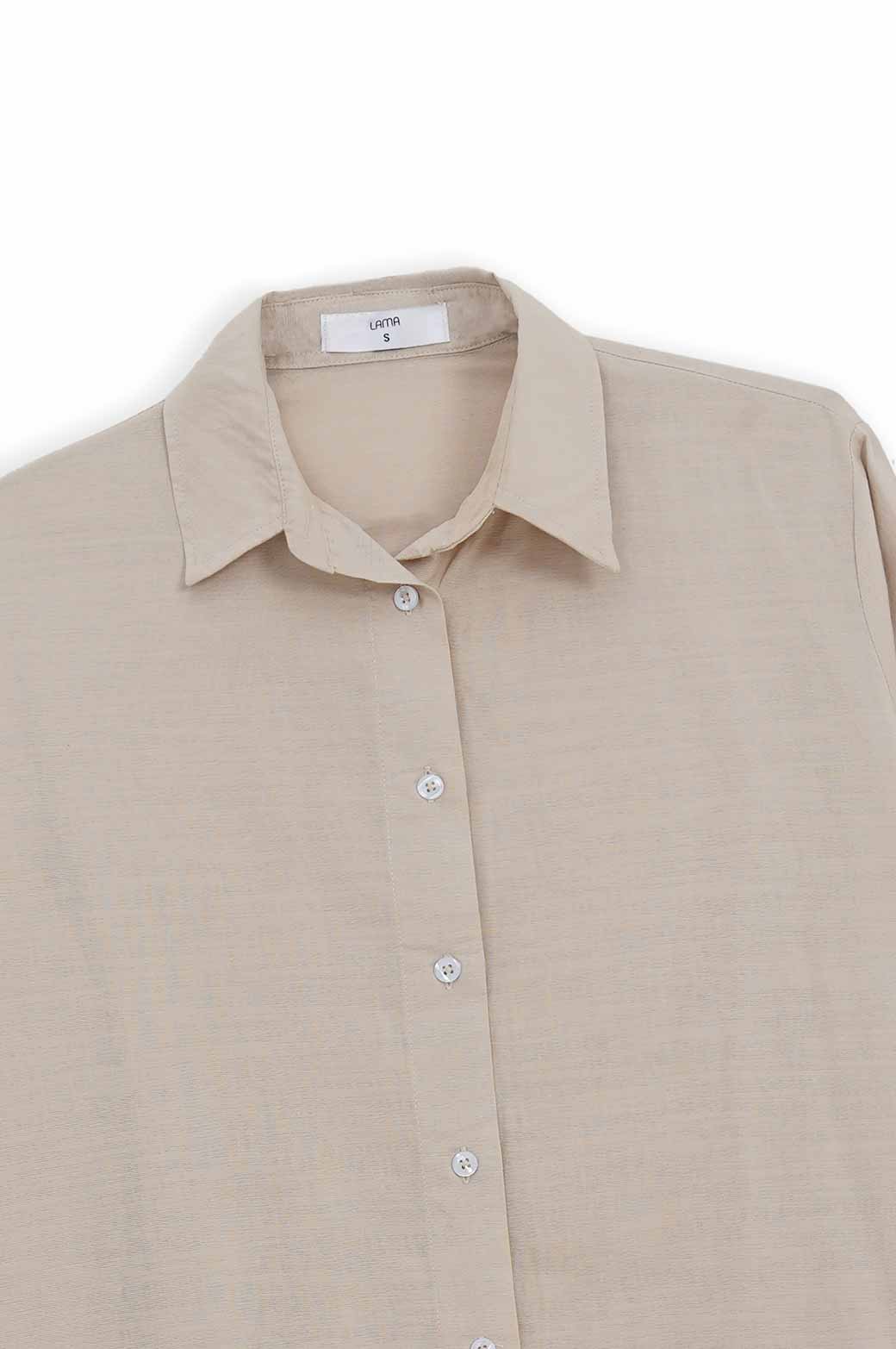 BEIGE BUTTON DOWN SHIRT