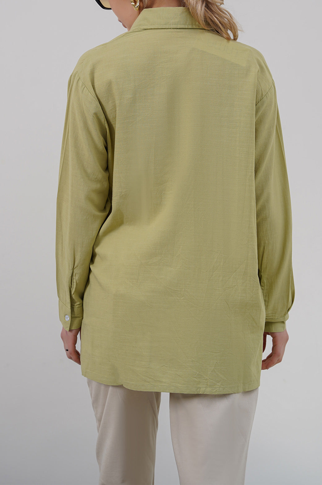 GREEN BUTTON DOWN SHIRT