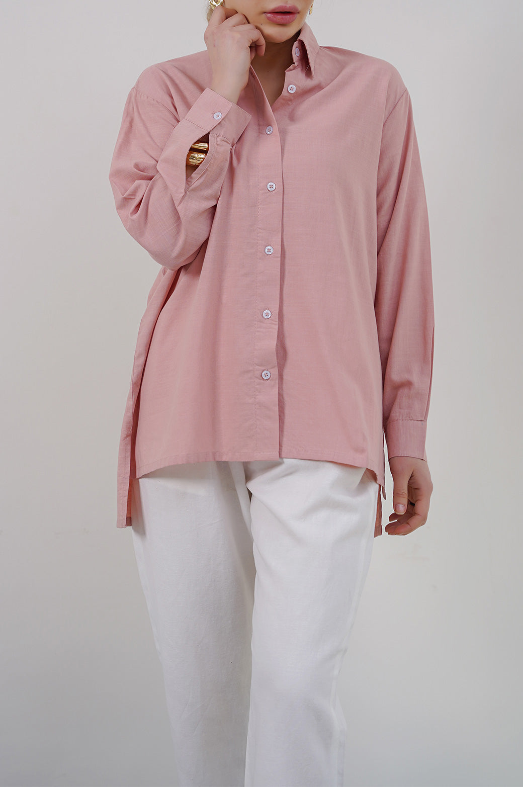 PINK BUTTON DOWN SHIRT