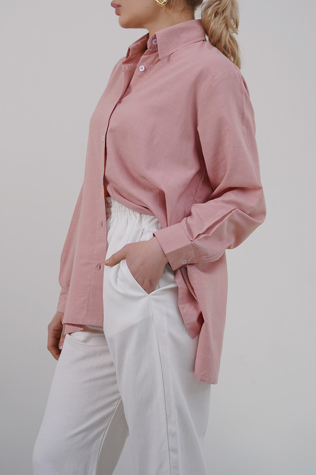 PINK BUTTON DOWN SHIRT