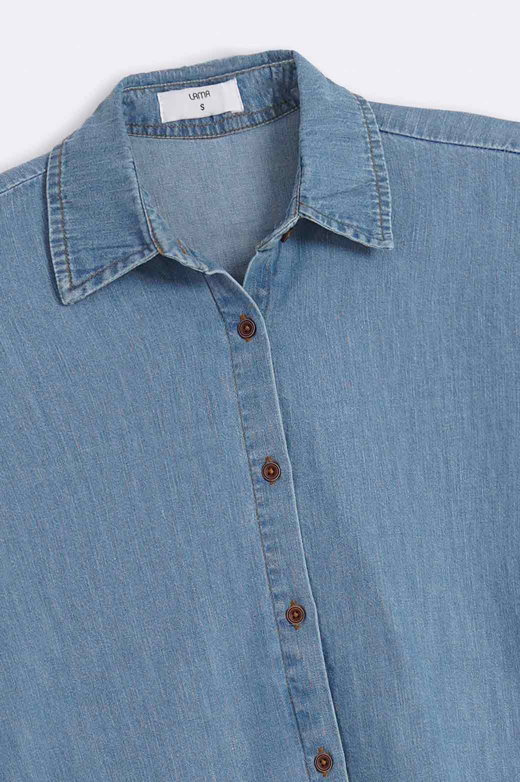 LIGHT BLUE DENIM BUTTON DOWN SHIRT