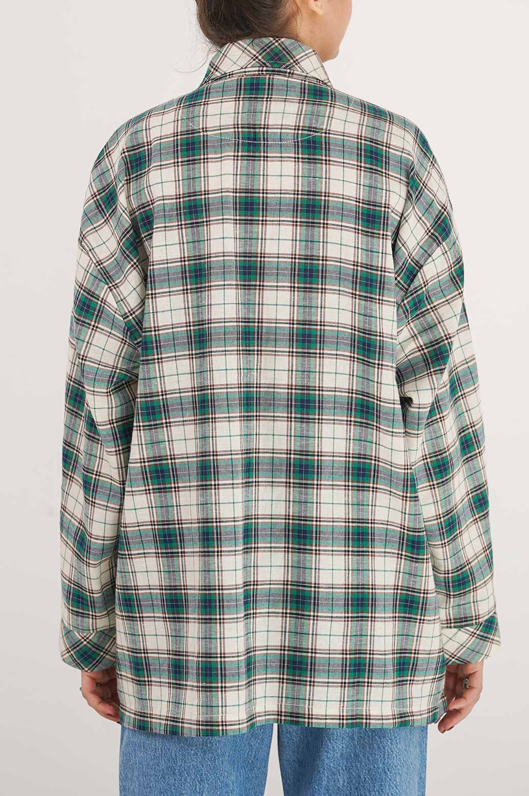GREEN PLAID SHIRT SHACKET