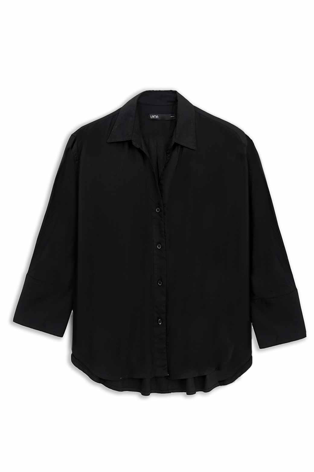 BLACK BASIC BUTTON DOWN SHIRT