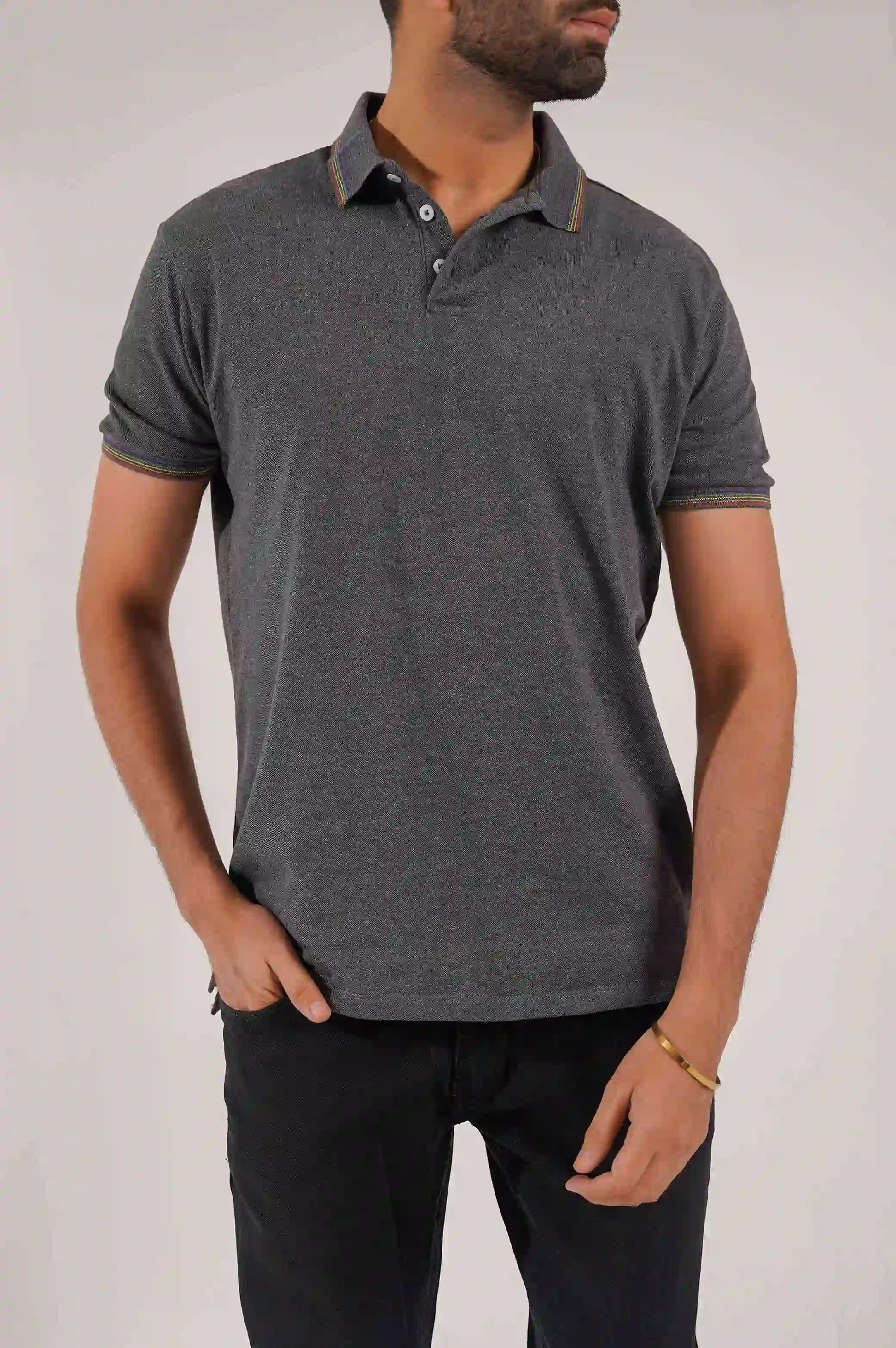 CHARCOAL PERFORMANCE POLO