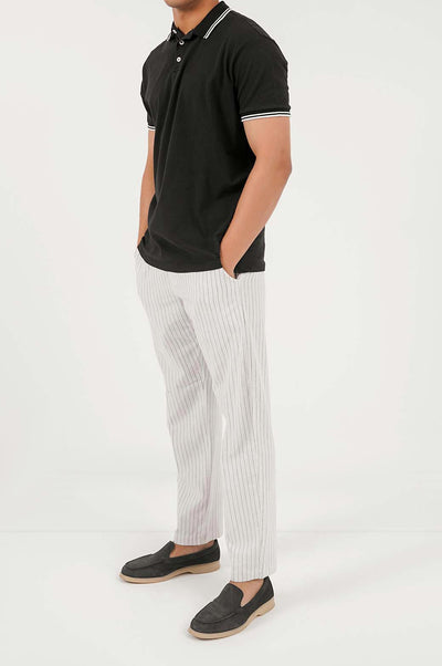 BLACK MAN POLO SHIRT