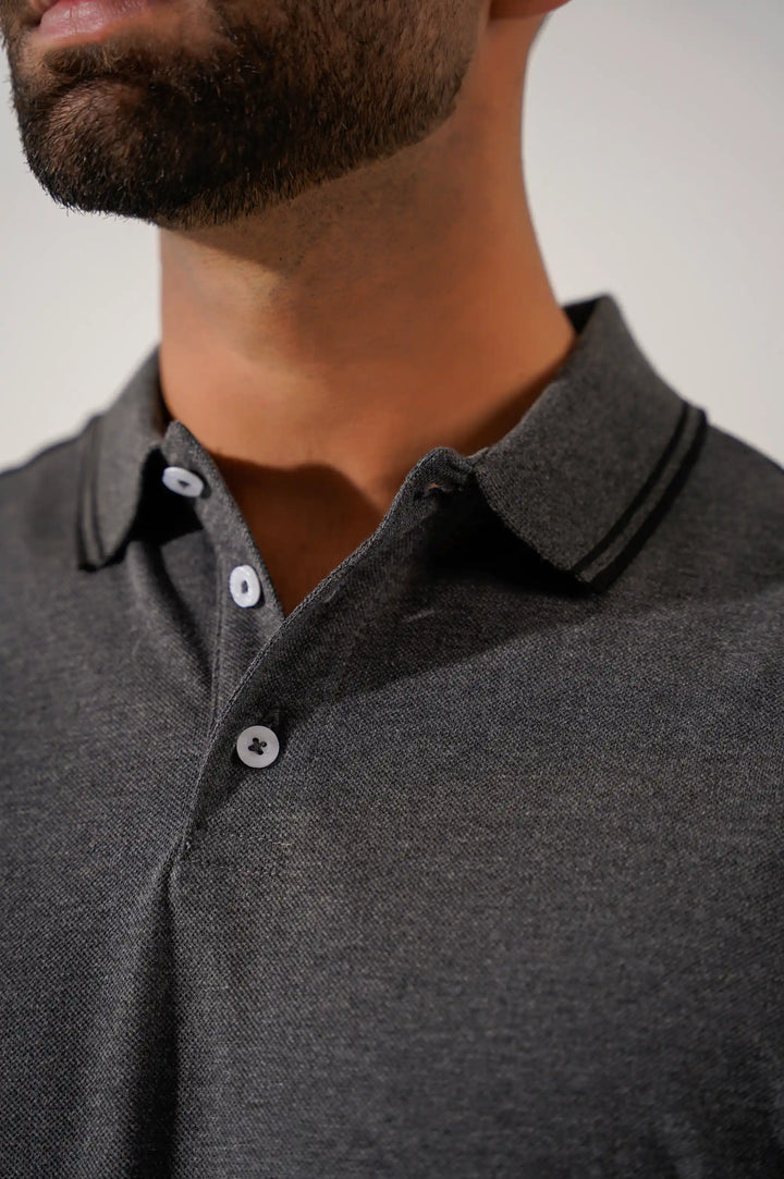 CHARCOAL PERFORMANCE POLO