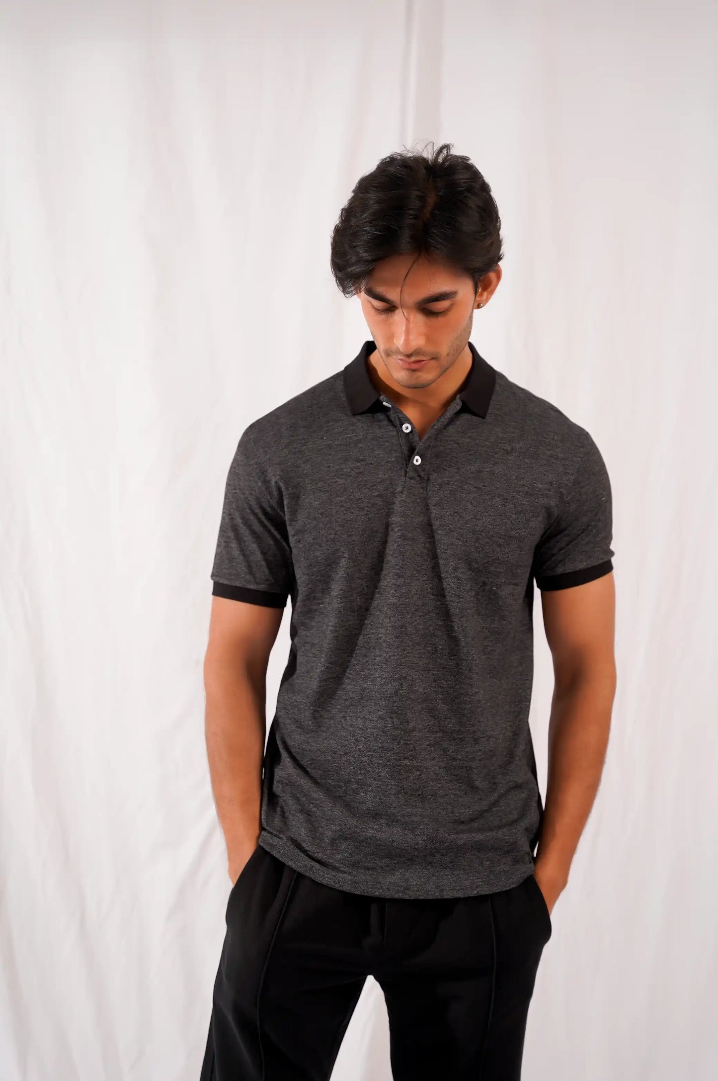 BLACK EVERYDAY POLO