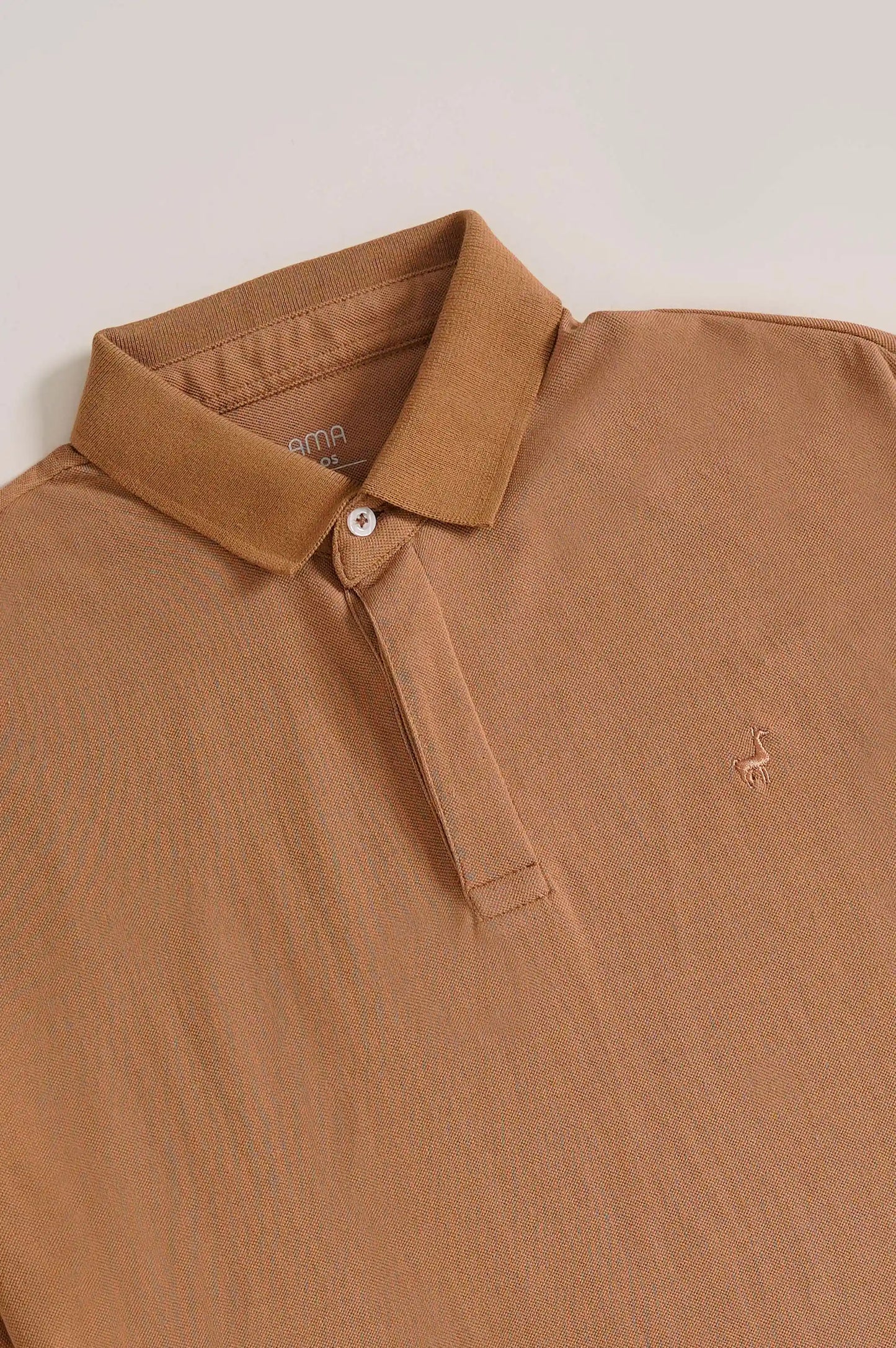 LIGHT BROWN LAMA PERFORMANCE POLO