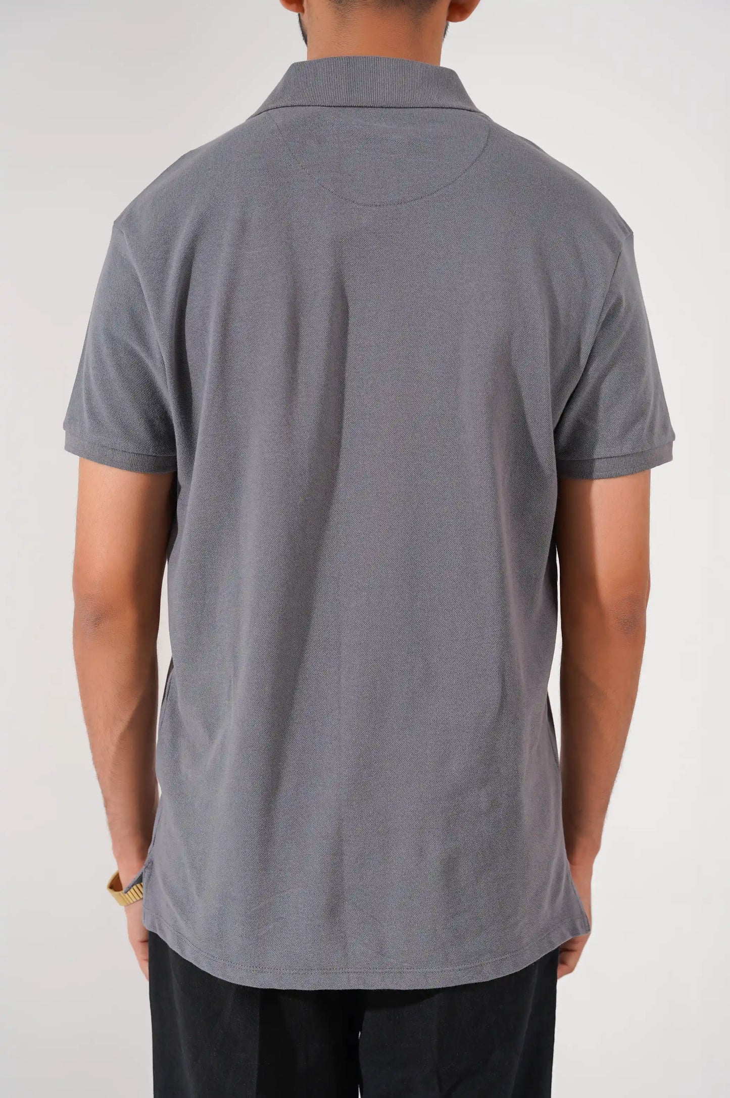 LIGHT GREY LAMA PERFORMANCE POLO