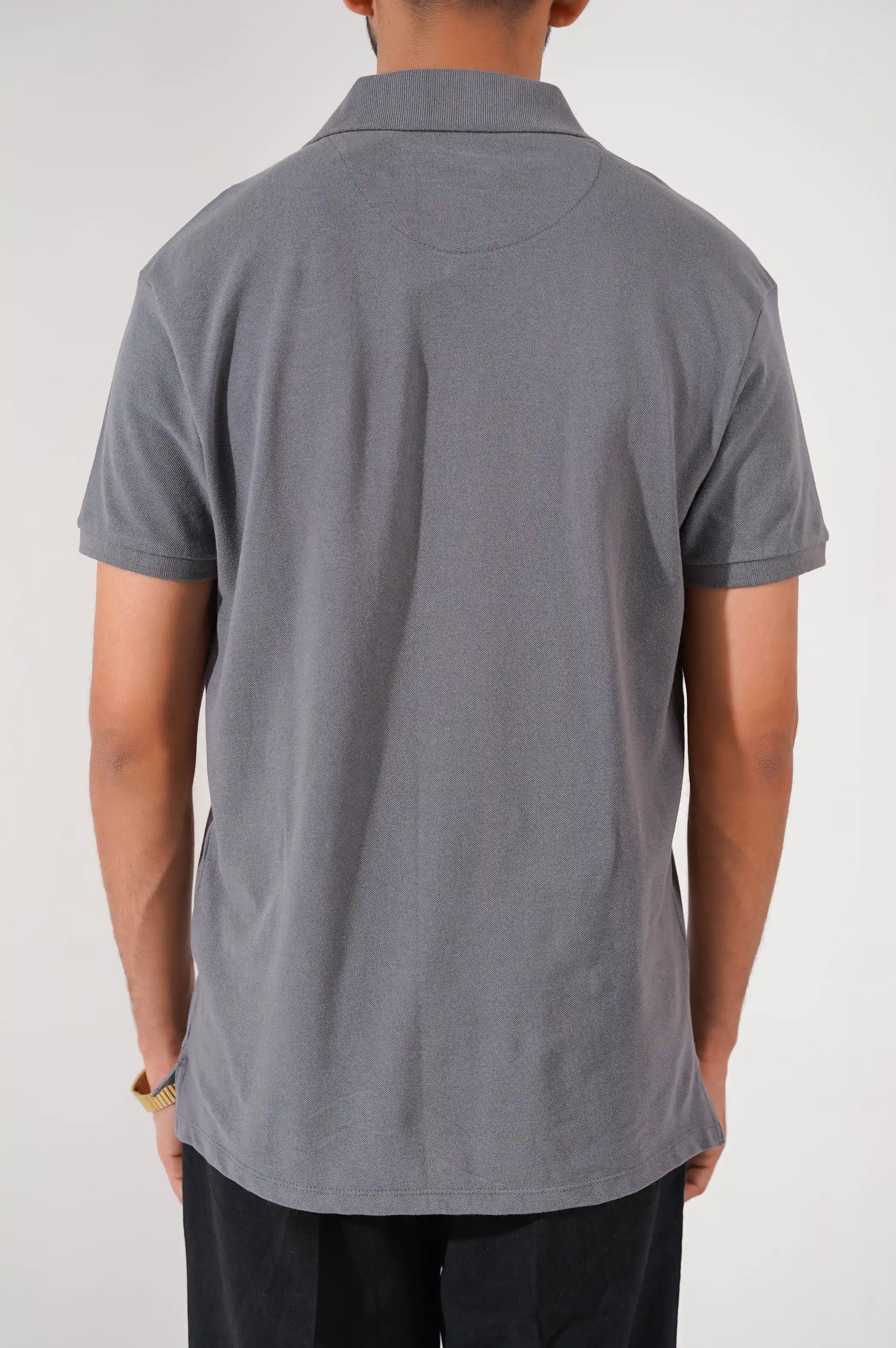 LIGHT GREY LAMA PERFORMANCE POLO