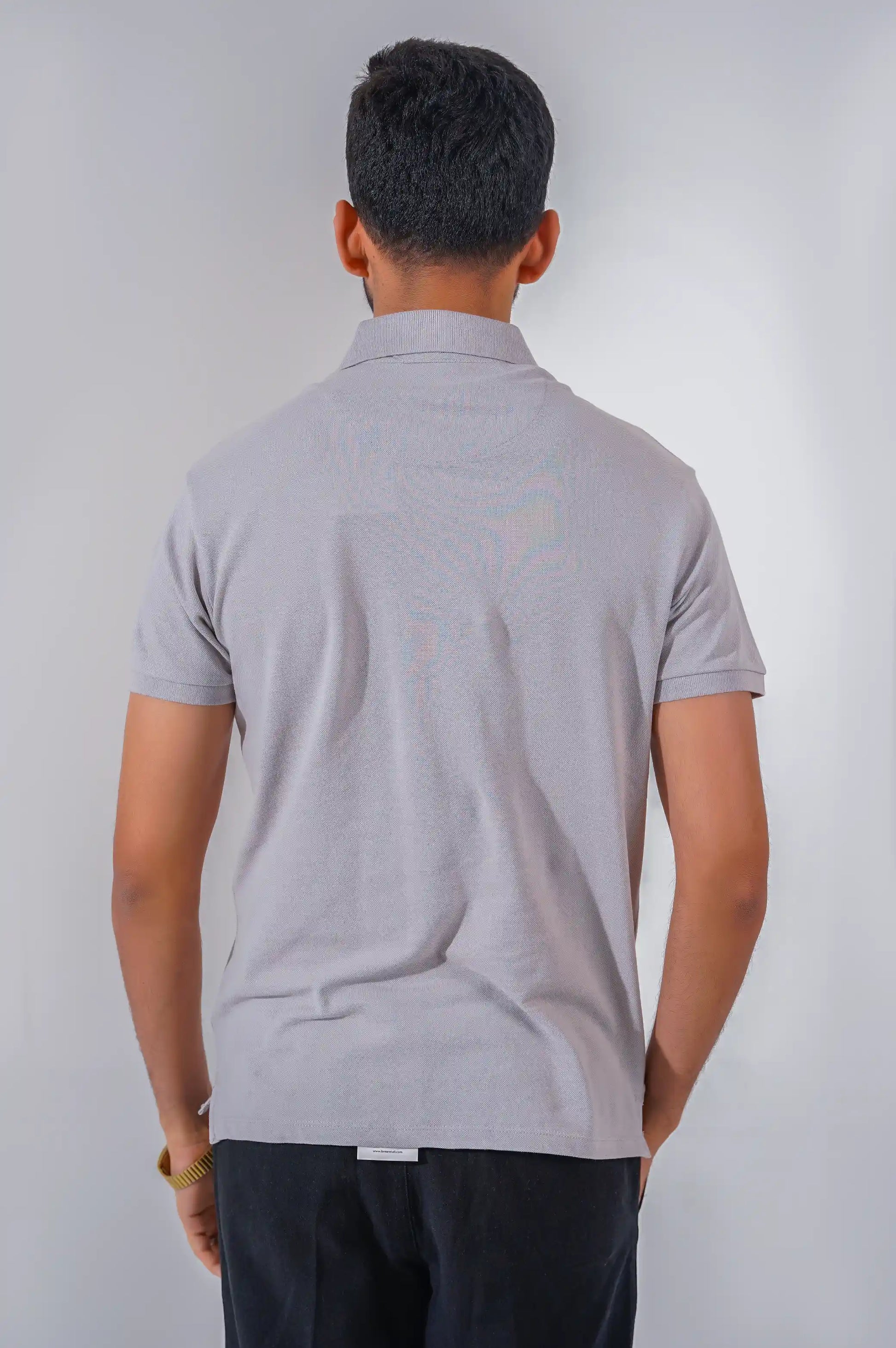 SLATE GREY LAMA PERFORMANCE POLO