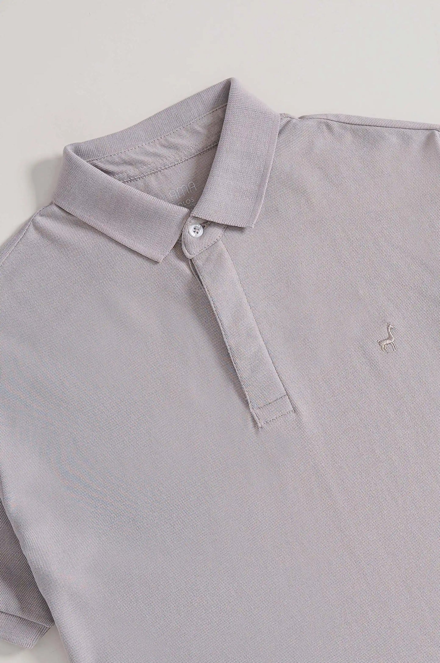 SLATE GREY LAMA PERFORMANCE POLO