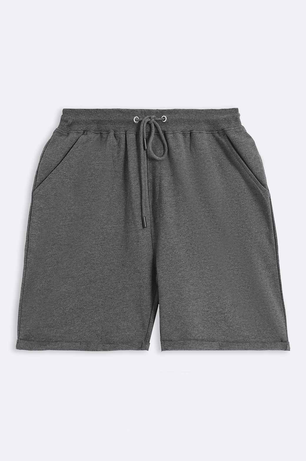CHARCOAL DRAWSTRING SHROTS