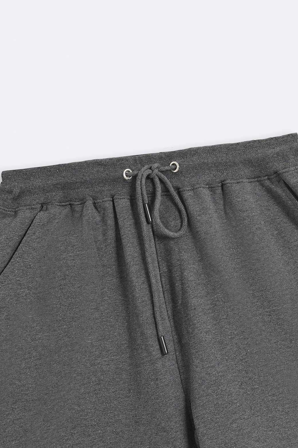 CHARCOAL DRAWSTRING SHROTS