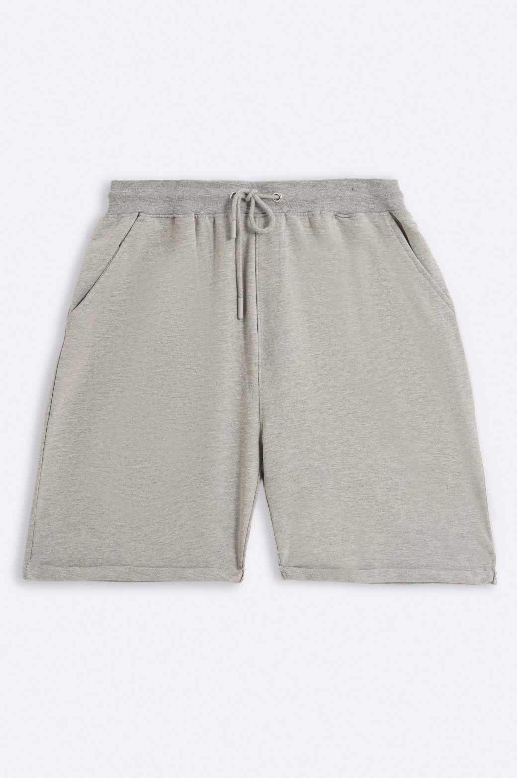 HEATHER GREY DRAWSTRING SHROTS
