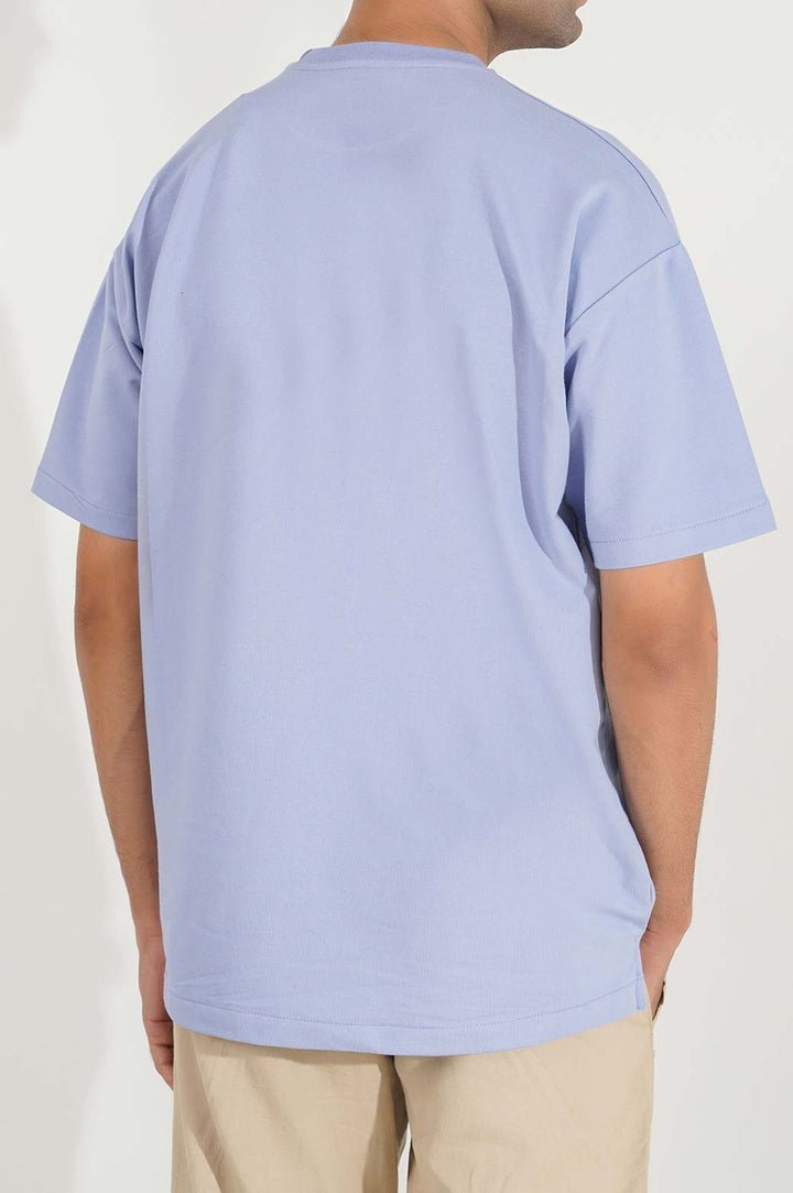 LIGHT BLUE ROUND NECK T-SHIRT