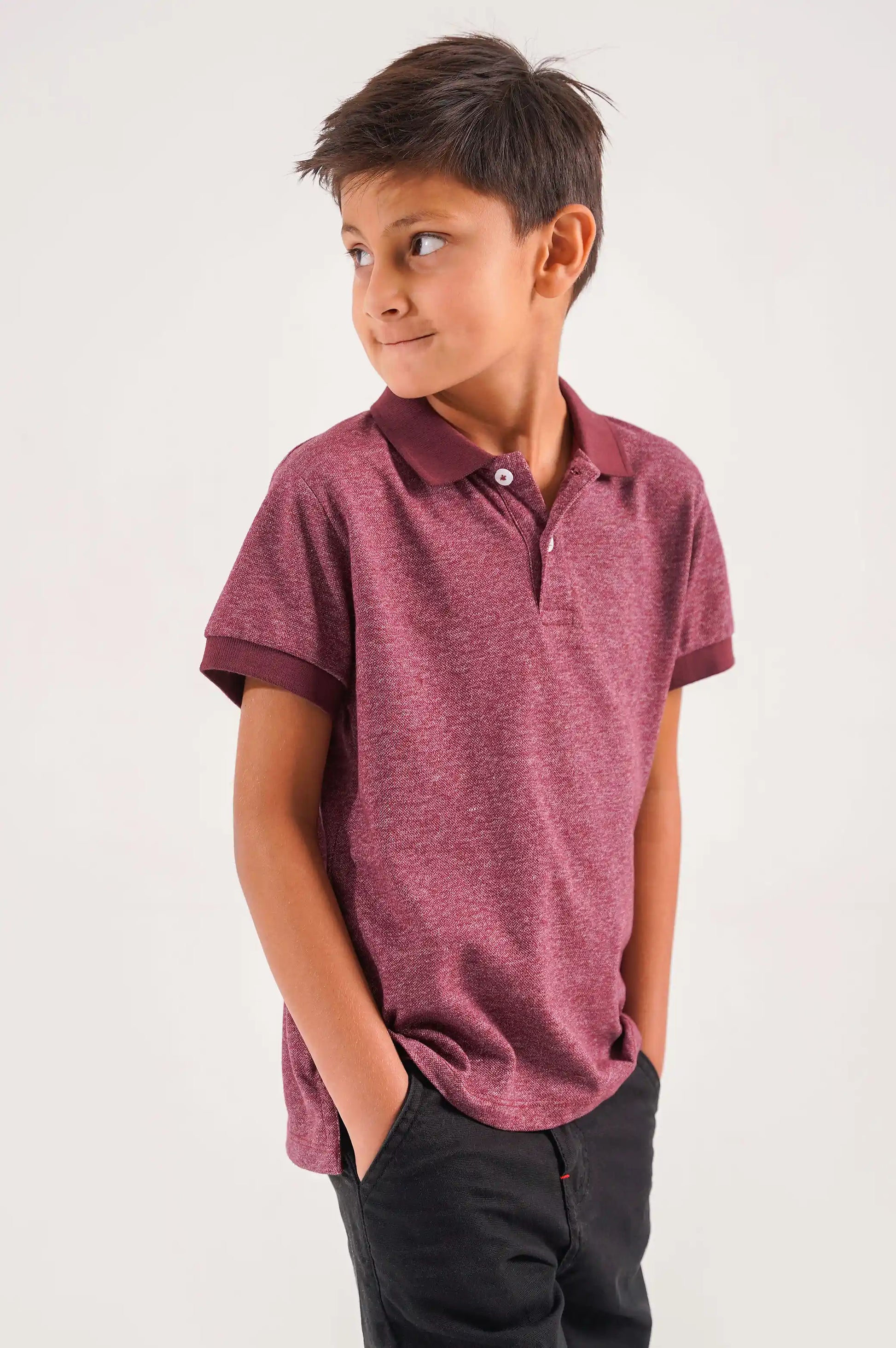 Maroon Young Polo Shirt