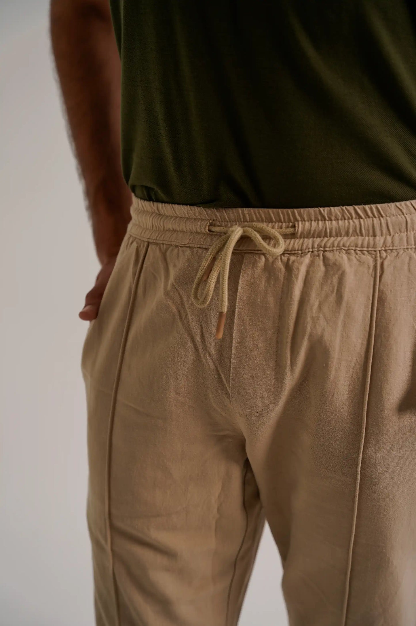 Beige Linen Pants
