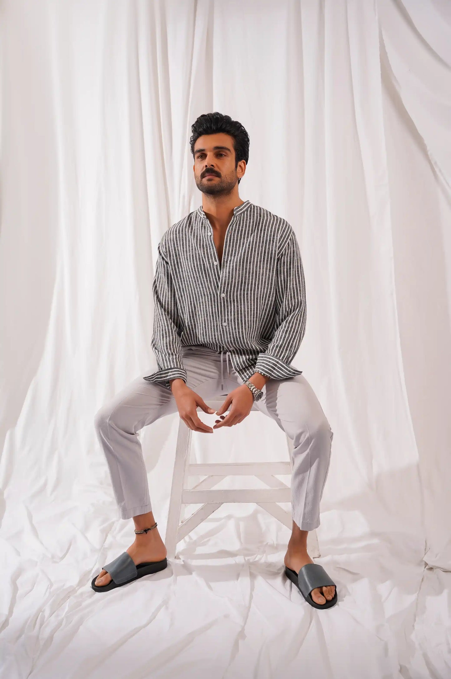 Ice Blue Linen pants