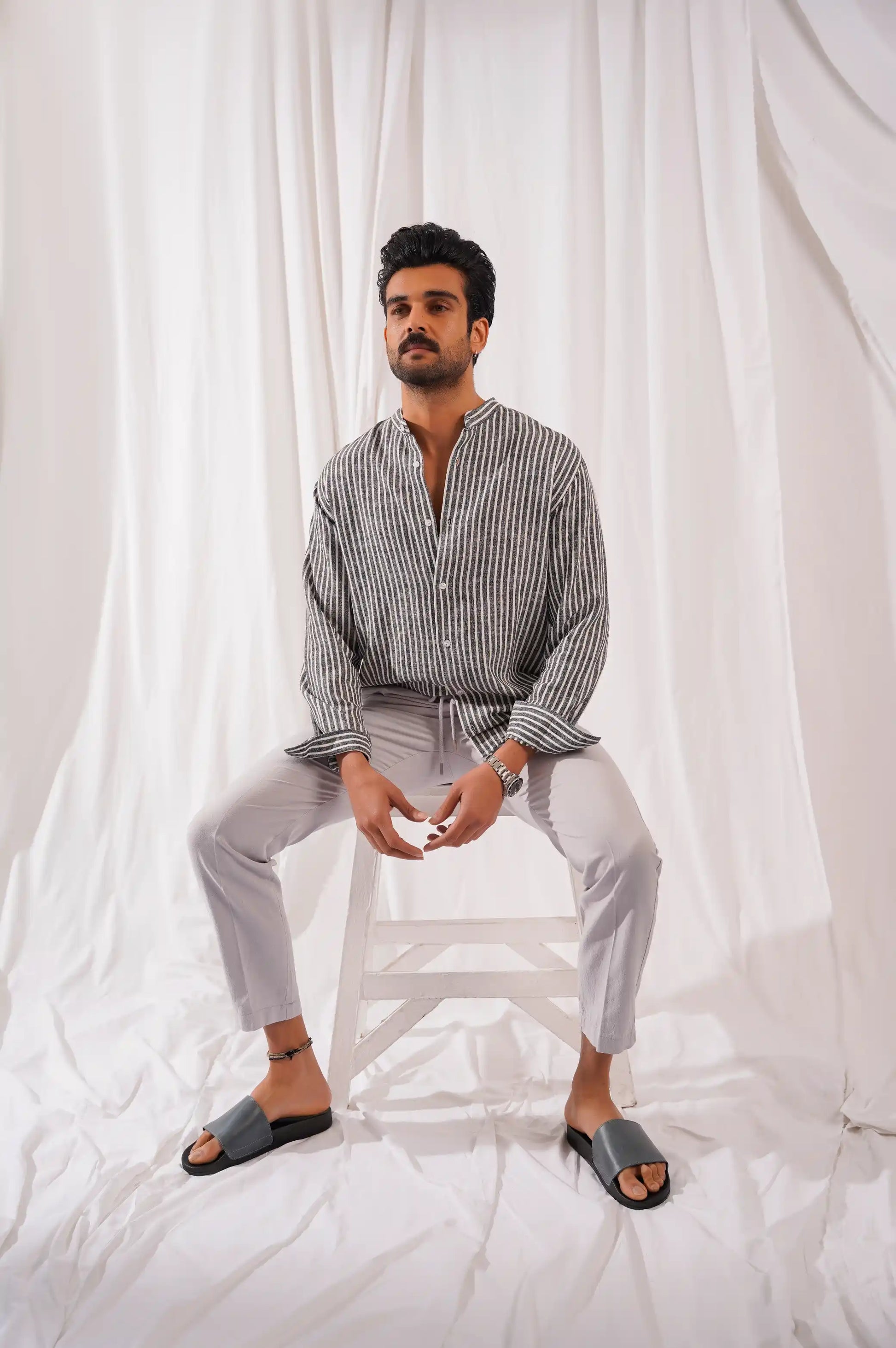 Ice Blue Linen pants