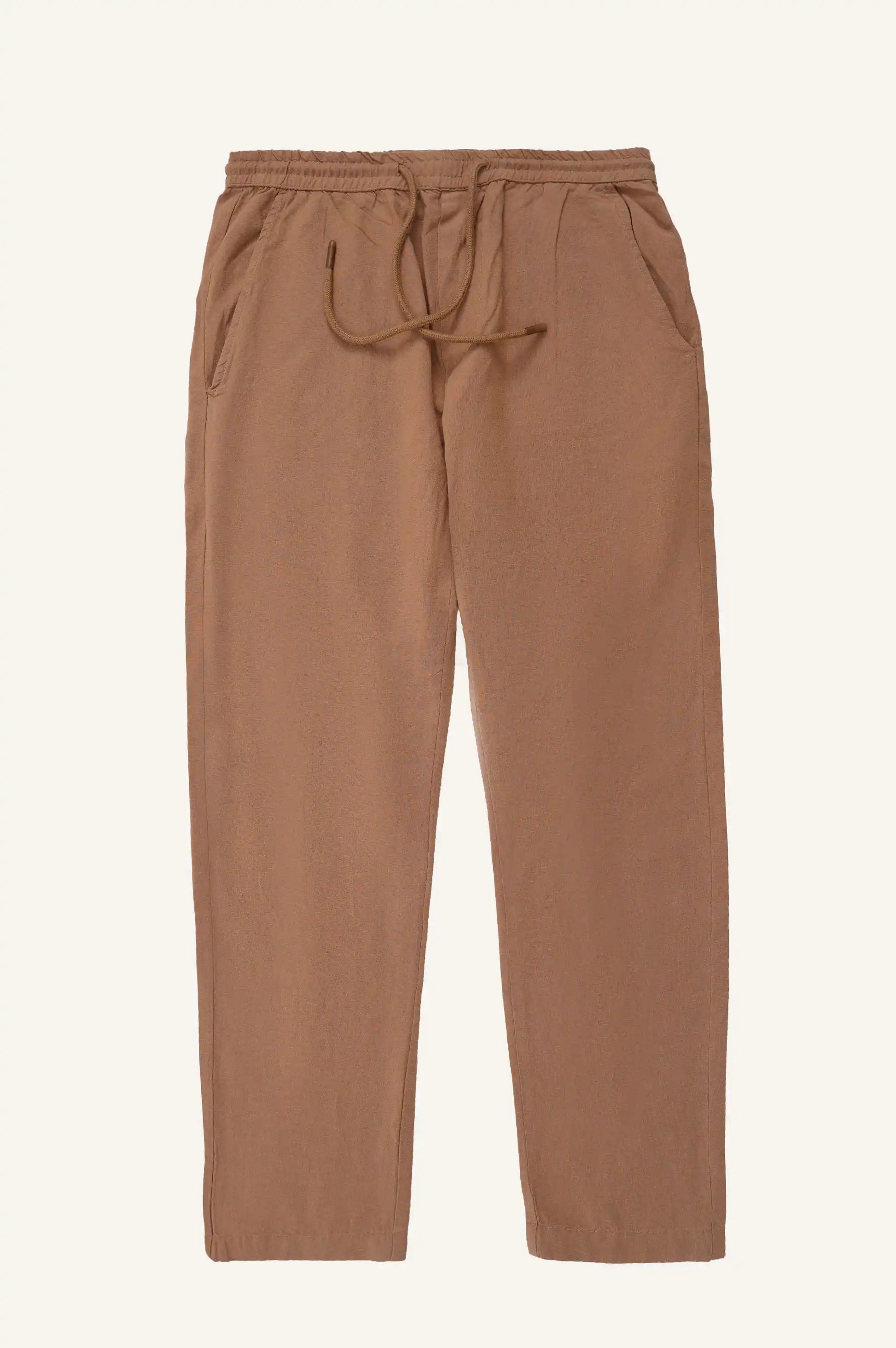 KHAKI BASIC TAPERED PANTS