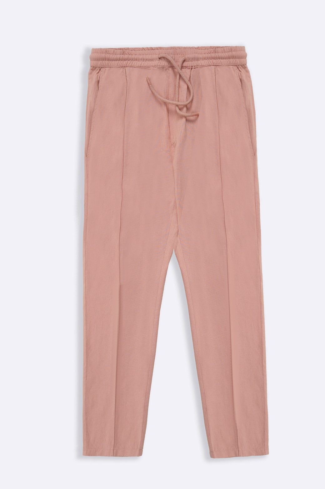 LIGHT PINK BASIC TAPERED PANTS