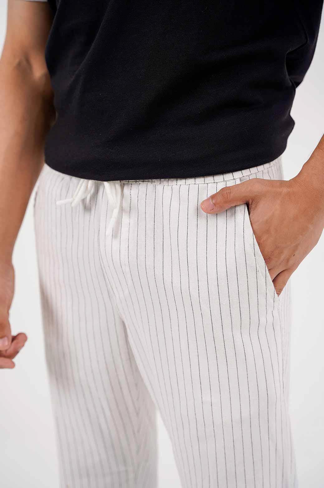 OFF WHITE PINSTRIPE PANTS