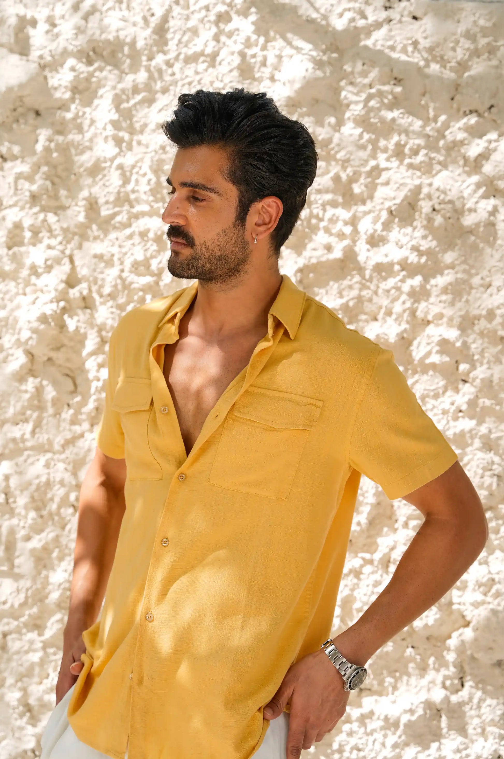 Mustard Button down shirt