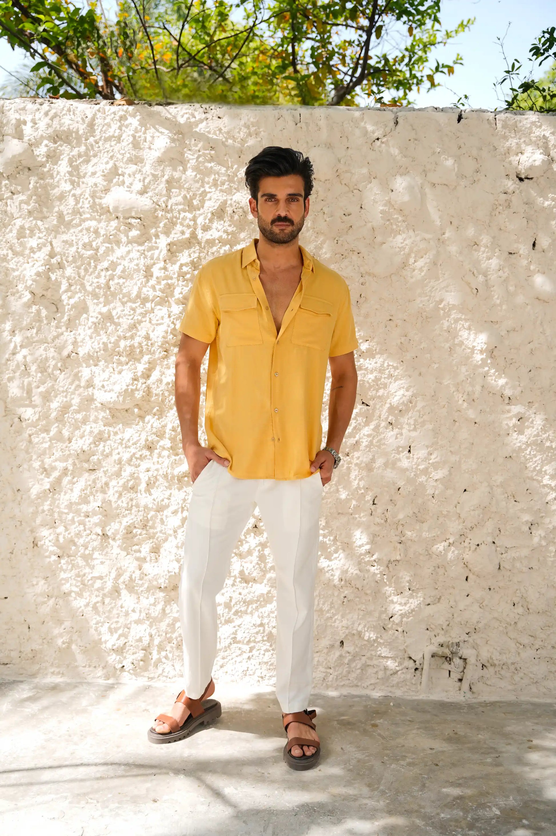 Mustard Button down shirt