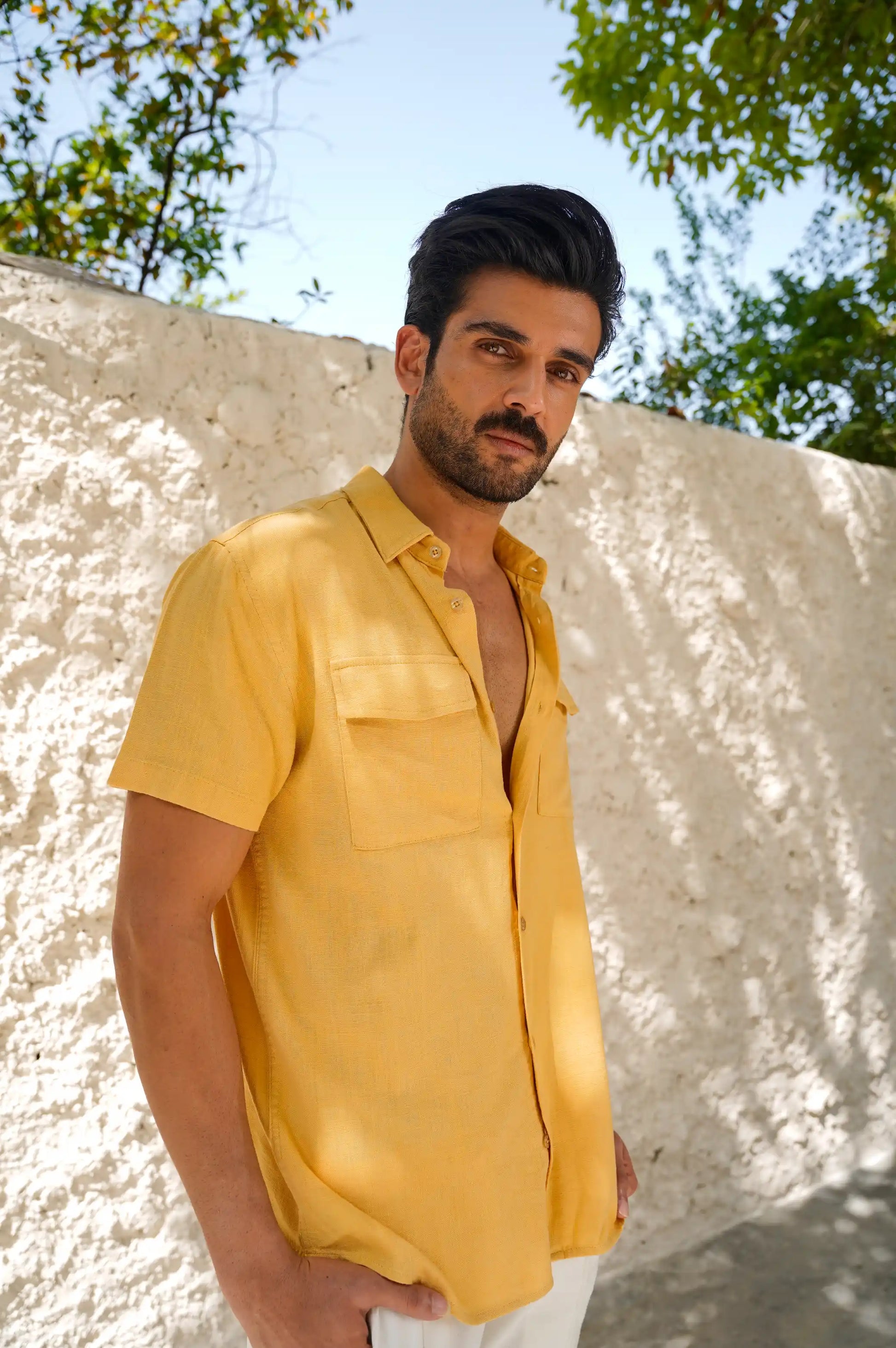 Mustard Button down shirt