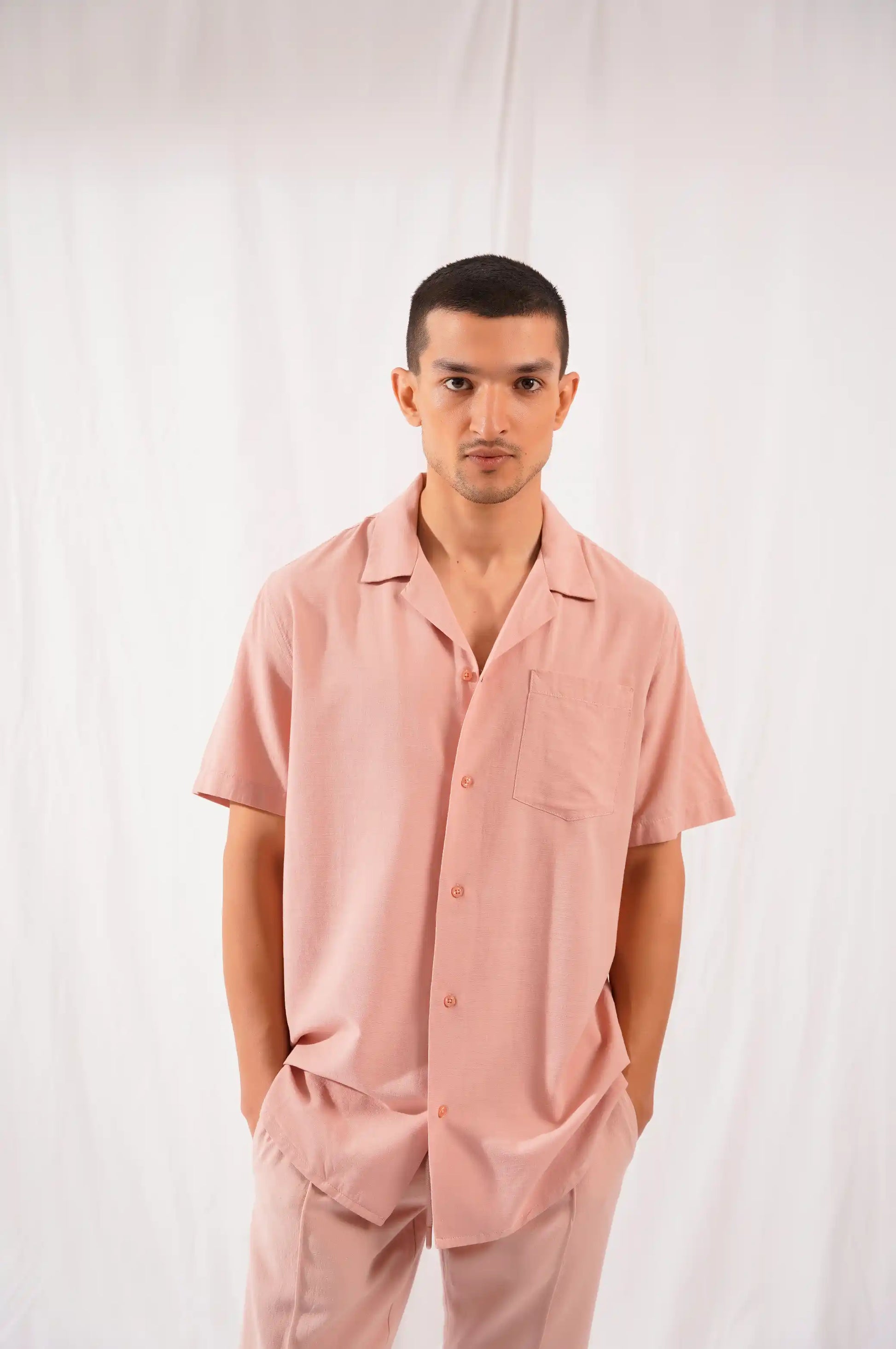 TEA PINK SAFARI SHIRT