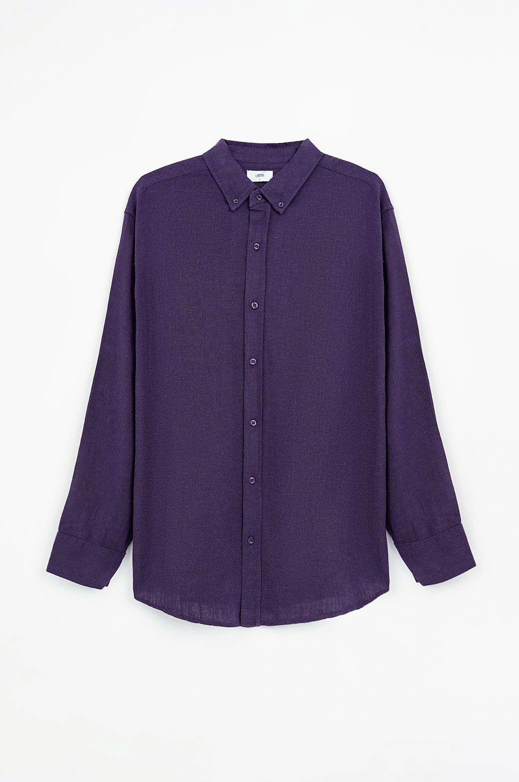 MELANGE NAVY BASIC BUTTON DOWN SHIRT