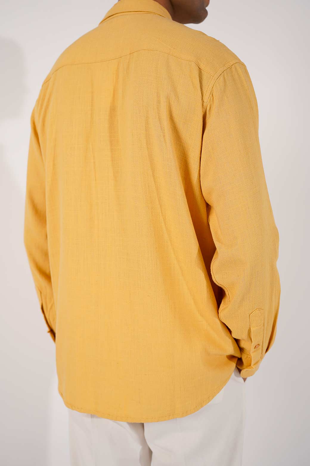MUSTARD BASIC BUTTON DOWN SHIRT