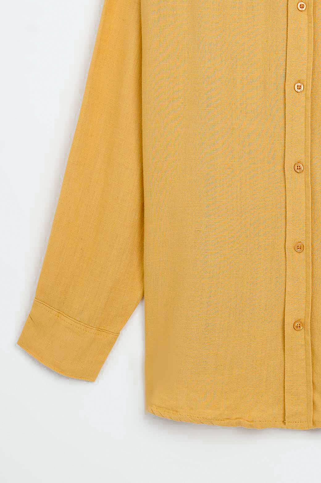 MUSTARD BASIC BUTTON DOWN SHIRT