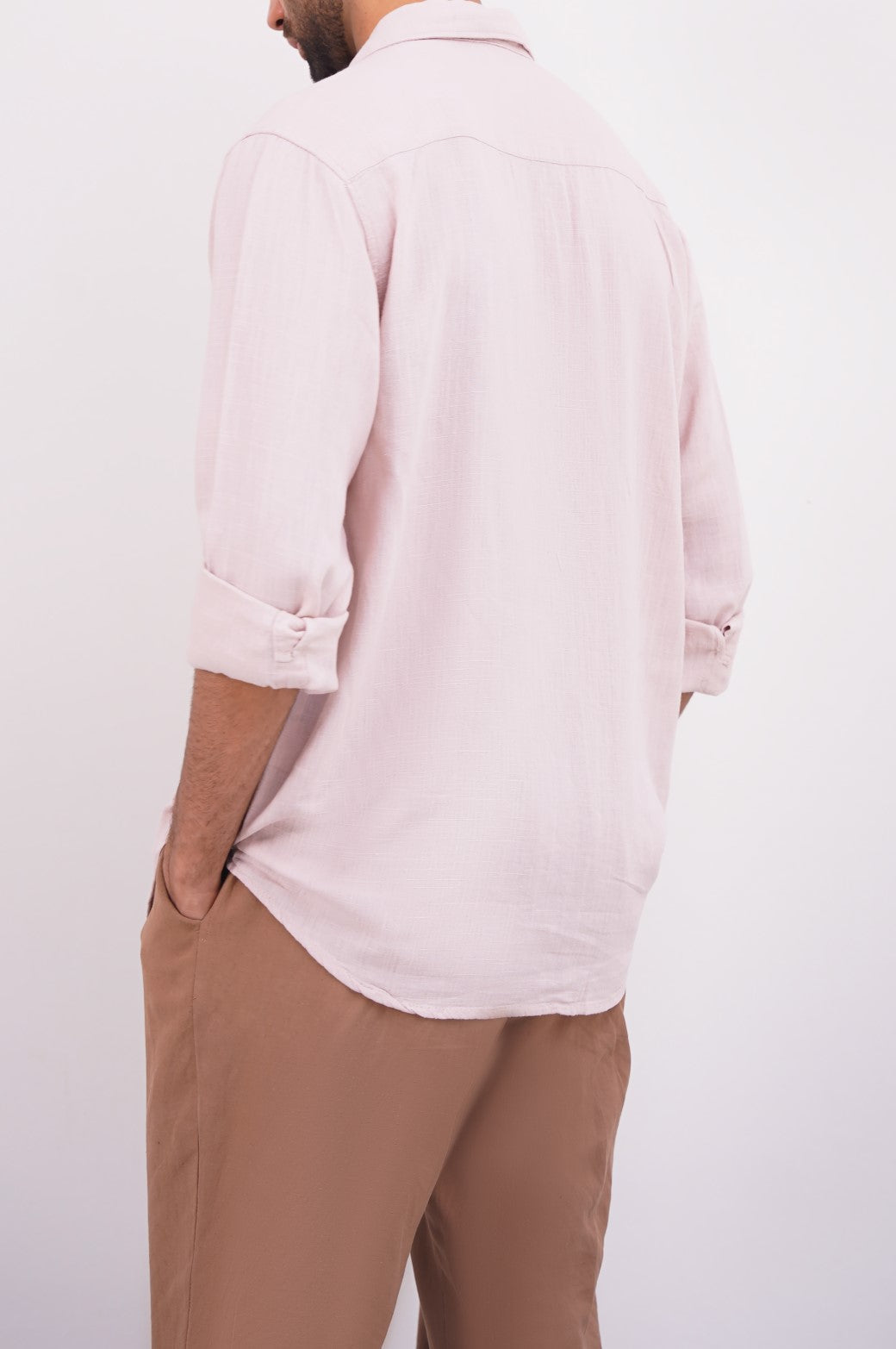 PEACH BASIC BUTTON DOWN SHIRT