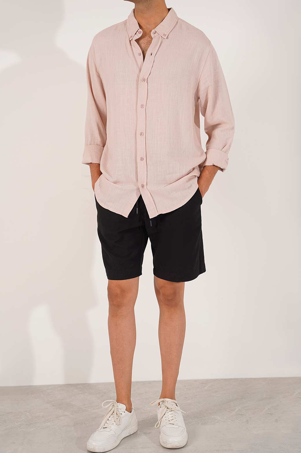 PINK BASIC BUTTON DOWN SHIRT