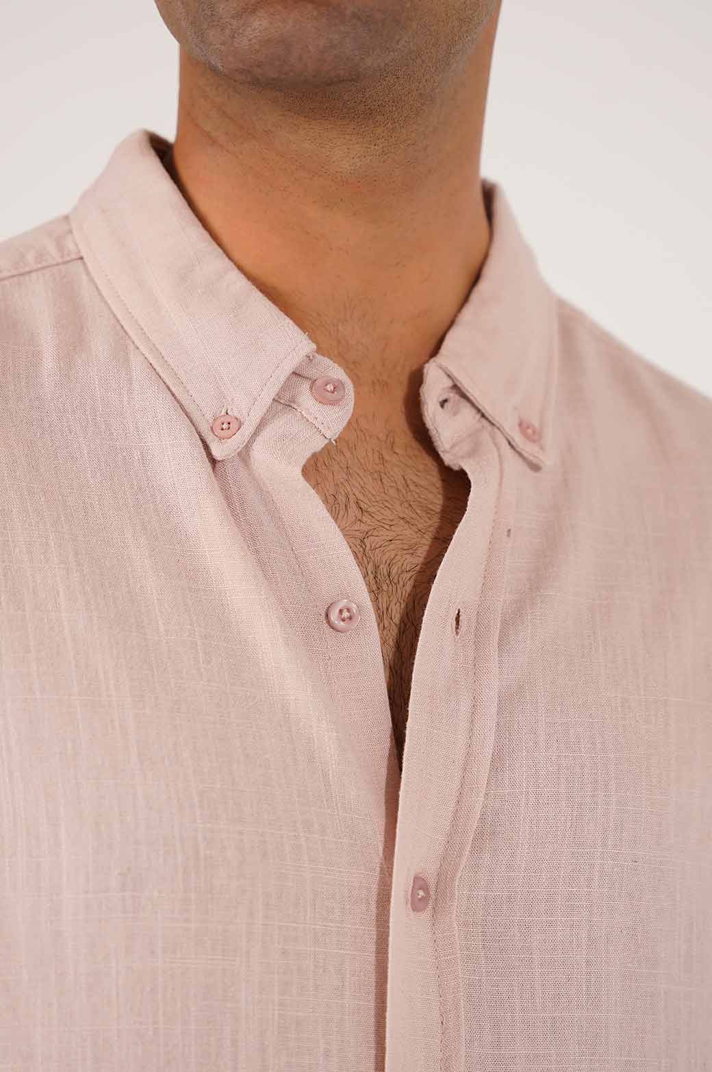PINK BASIC BUTTON DOWN SHIRT