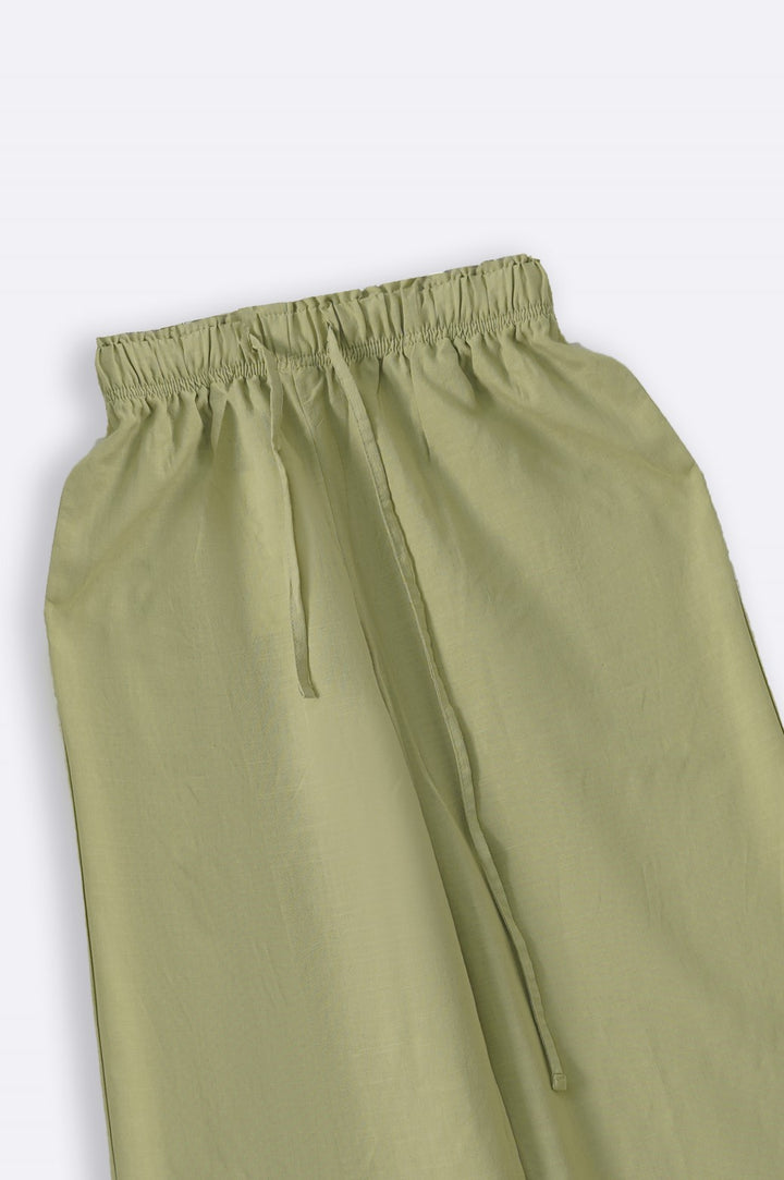 WIDE ANKLE CUT PANTS SEA GREEN