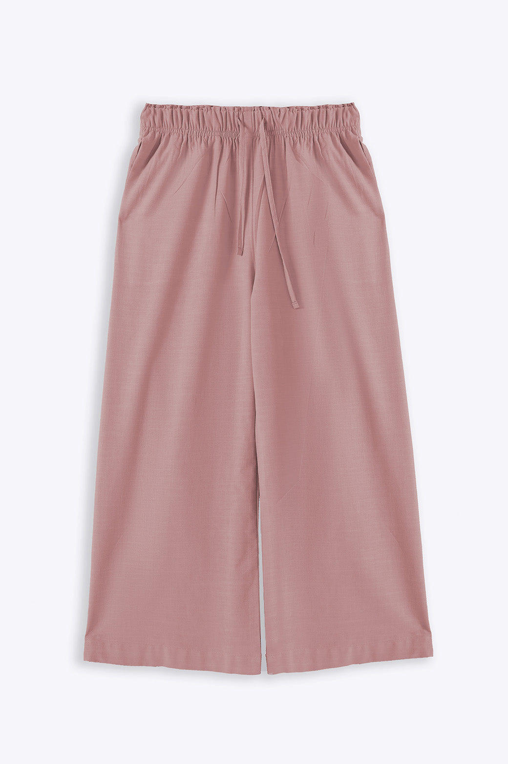 WIDE ANKLE CUT PANTS TEA PINK
