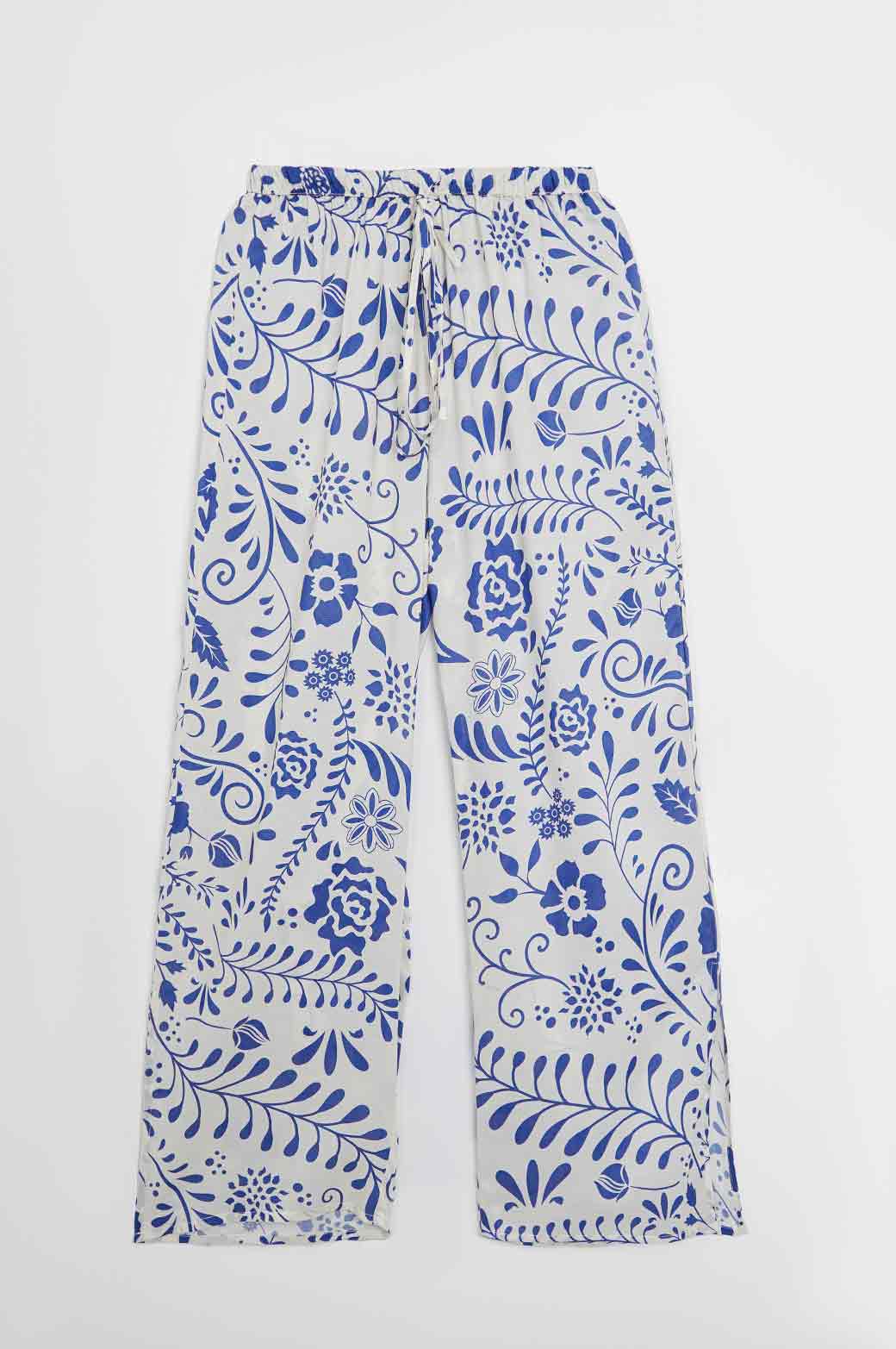 WHITE WIDE-LEG PANTS