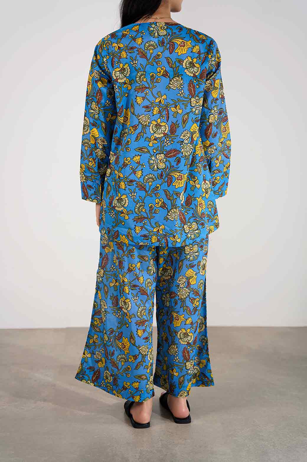BLUE PRINTED MATCHING SET