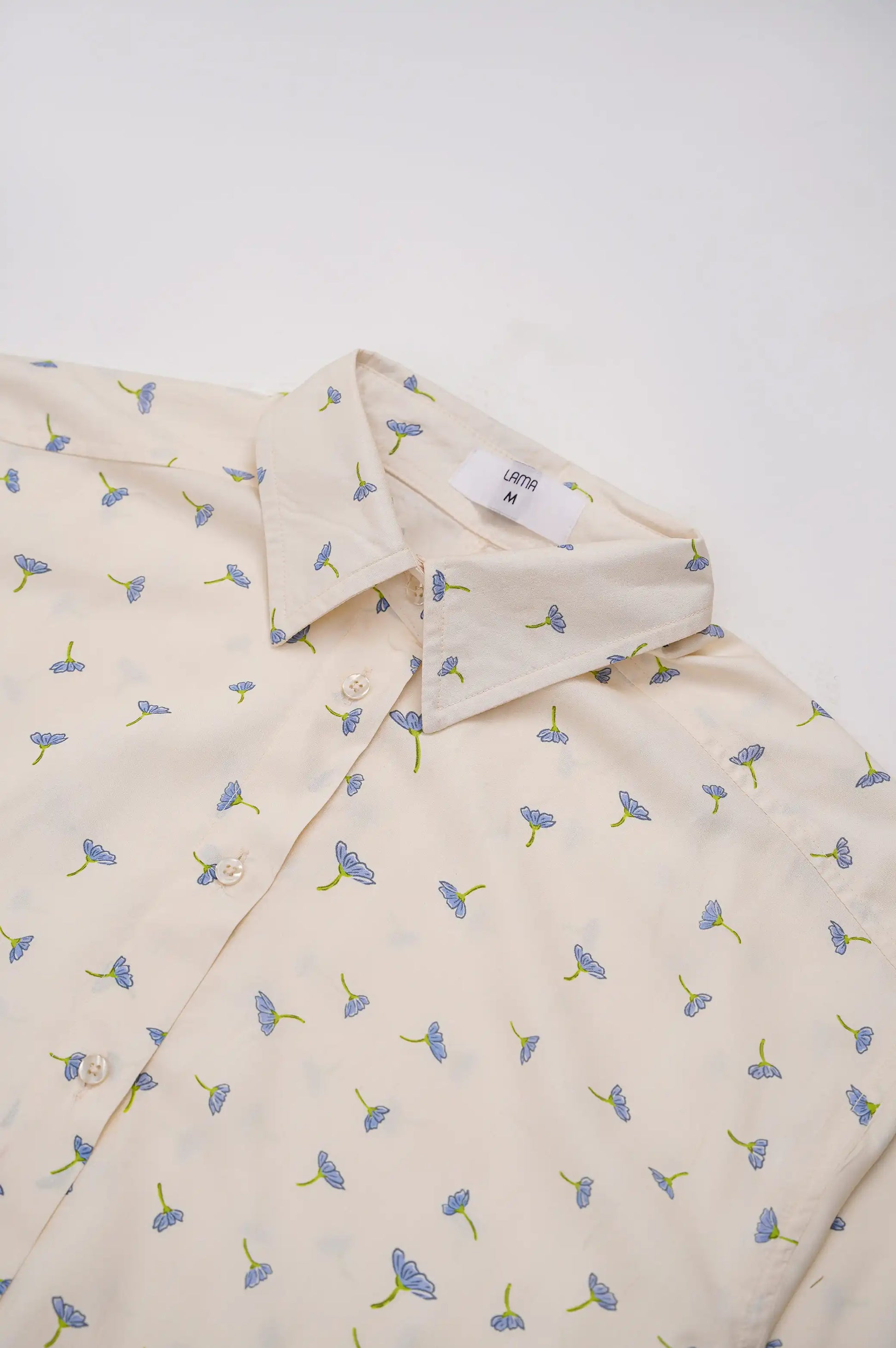 Off White Long Button Down Shirt