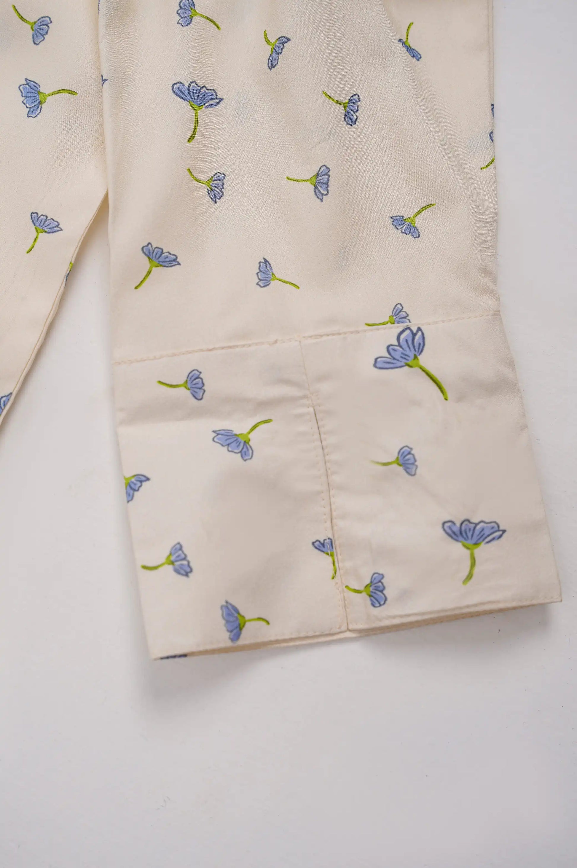 Off White Long Button Down Shirt