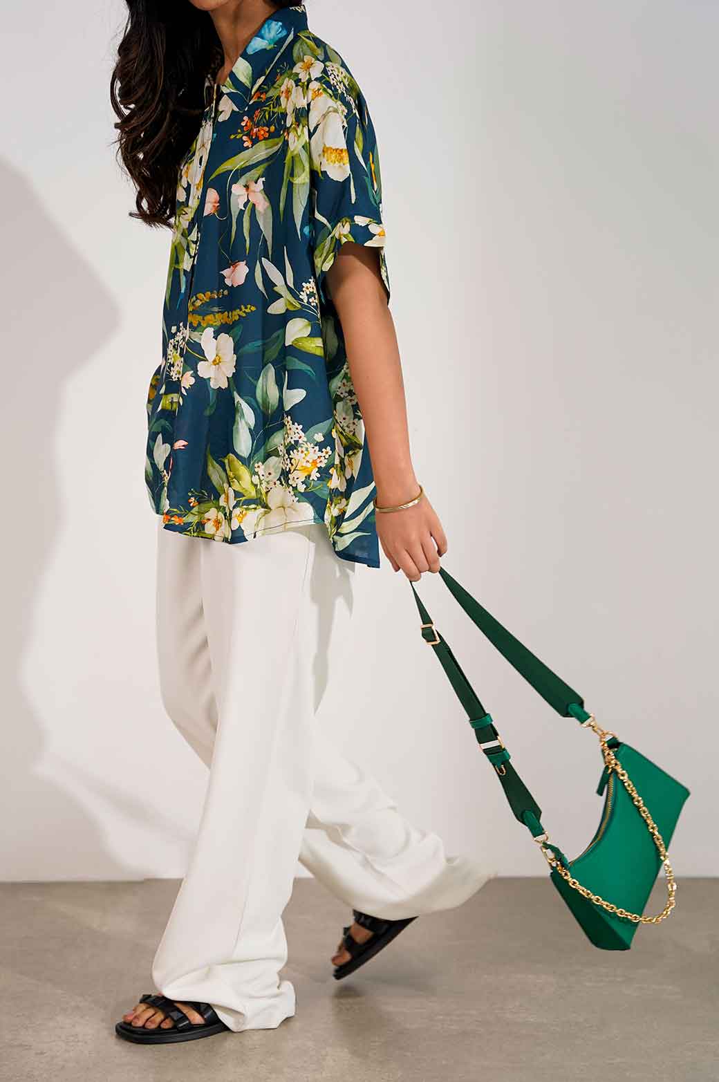 BLUE FLORAL PRINTED SHIRT