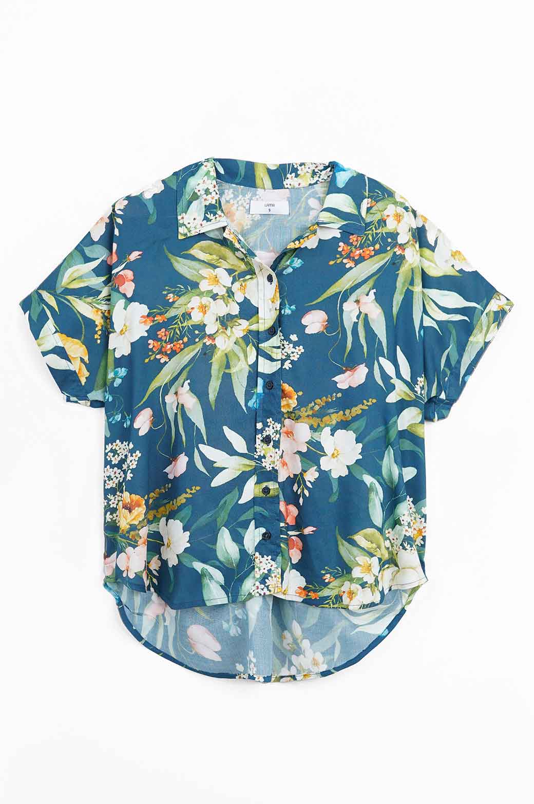 BLUE FLORAL PRINTED SHIRT
