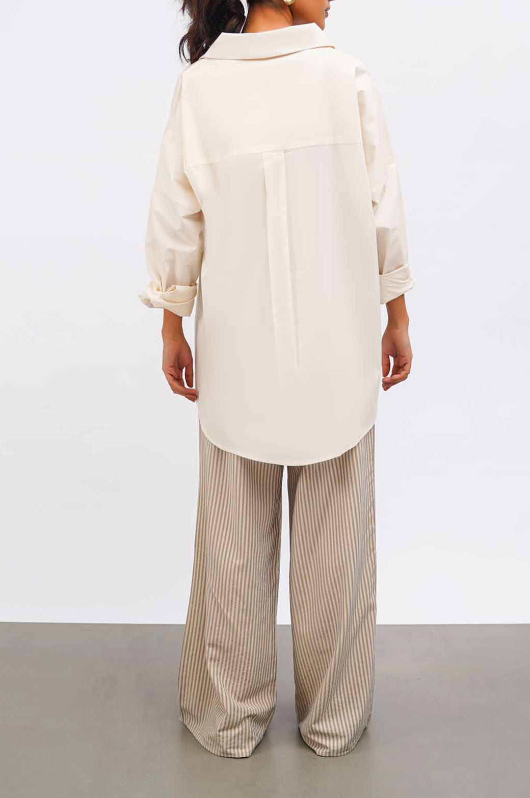 OFF WHITE TIE-UP POPLIN SHIRT
