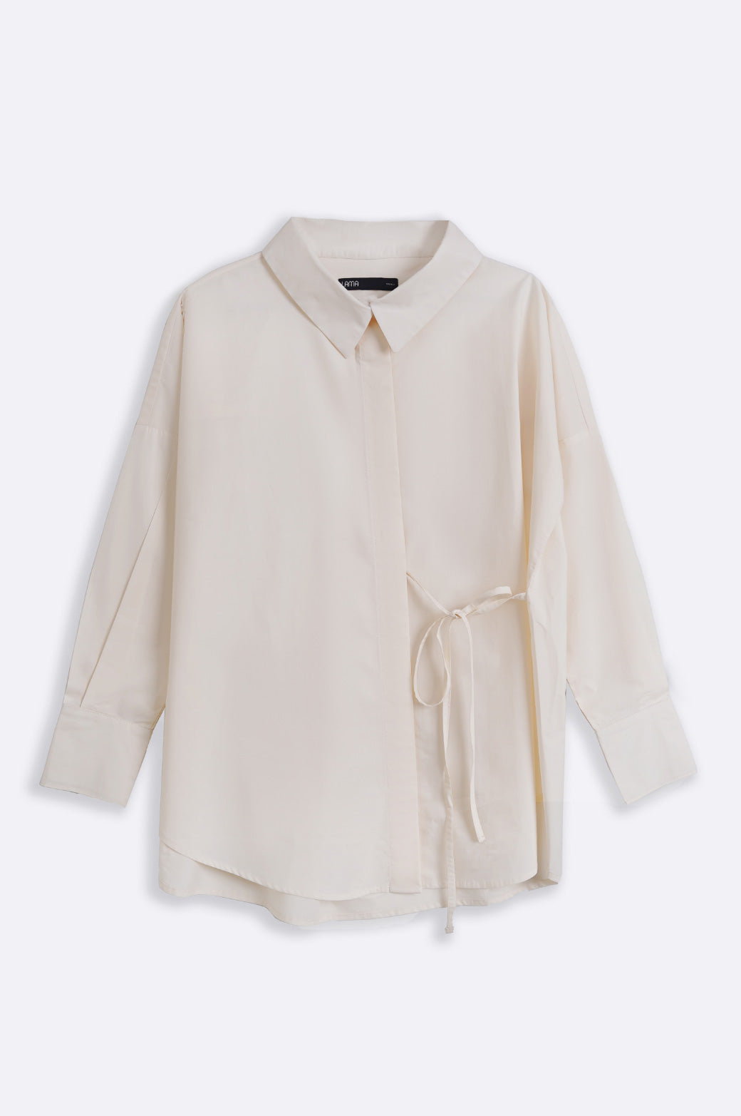 OFF WHITE TIE-UP POPLIN SHIRT