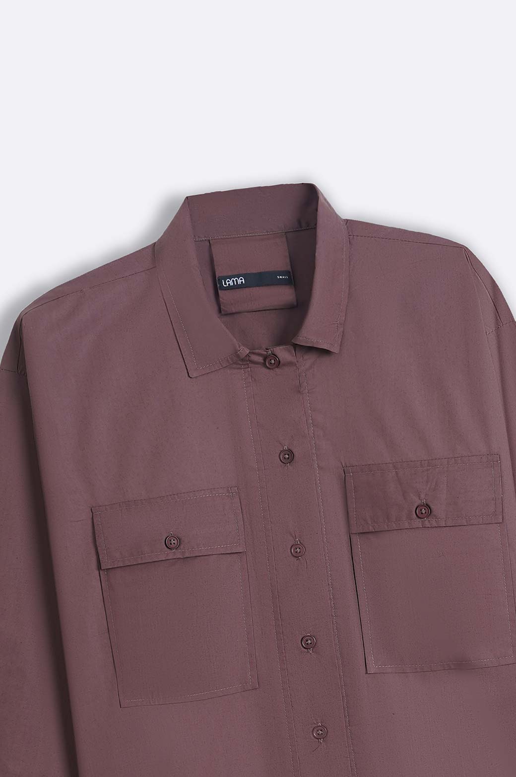 CHOCOLATE POPLIN SHACKET
