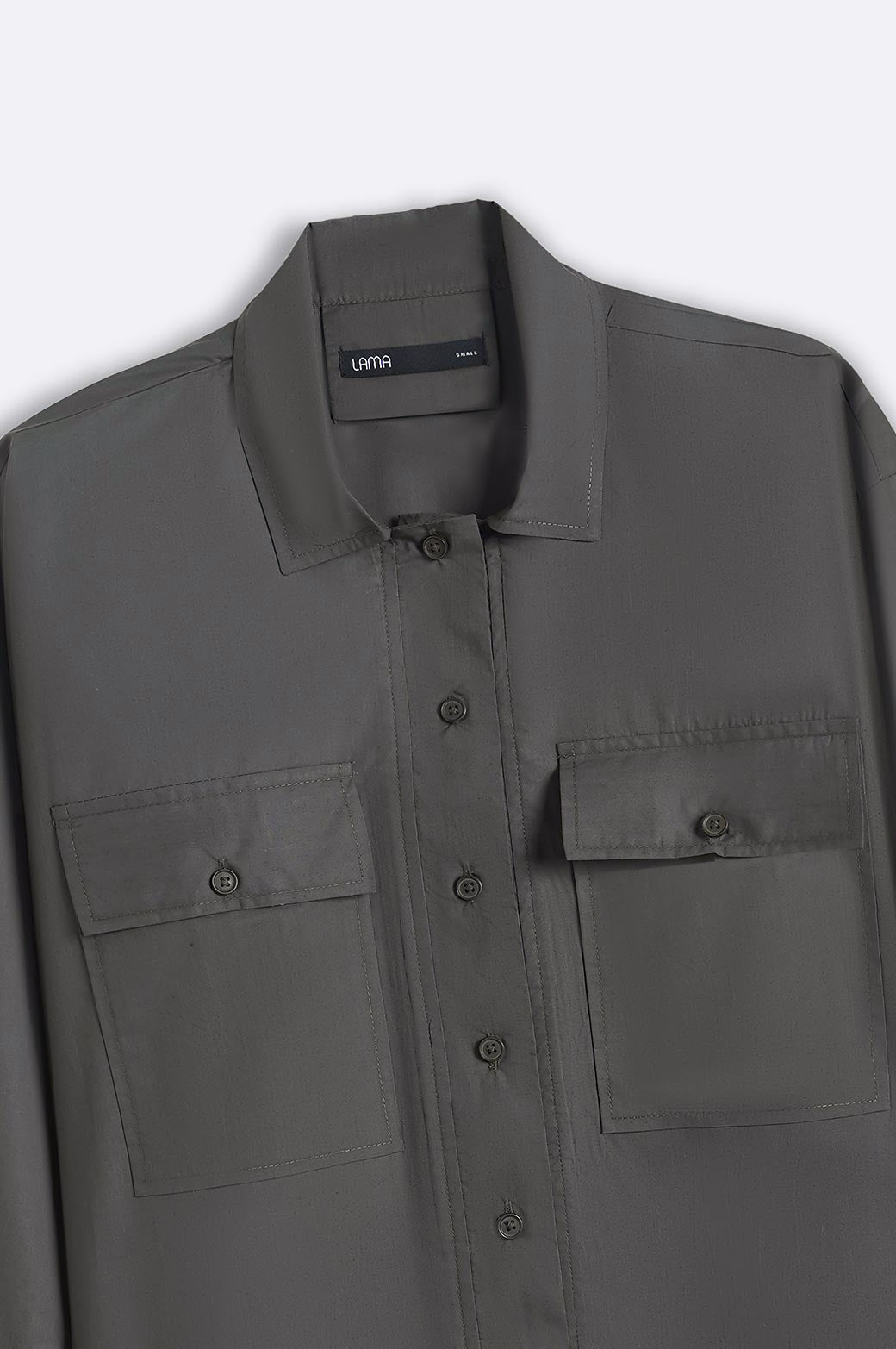 DARK GREY POPLIN SHACKET